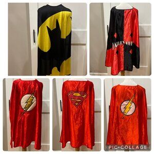 5 Super‎ Hero Capes - Batman Superman The Flash Harley Quinn